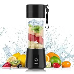 6 Blade Smoothie Maker & Portable Electric USB Juice Maker Juicer Bottle Blender Mixer, Rechargeable Bottle & Portable Juicer Shaker Fruit Blender Coffee Maker Protein Shaker (MULTI COLOR)