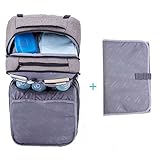 Lekebaby Unisex Baby Wickelrucksäcke mit Wickelauflage und Kinderwagen Haken - 5