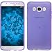 Produktbild PhoneNatic Case für Samsung Galaxy J5 (2016) J510 Hülle Silikon lila transparent + 2 Schutzfolien