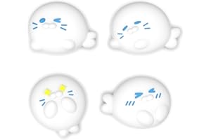 playvital Joystick Caps Kappen (4 Stück) für Nintendo Switch 2 (2025), Cute Silikon Thumbstick Grip Cover für Joy Con 2, Stick-Abdeckungen für Switch 2 Zubehör – Cutie Seal Squad