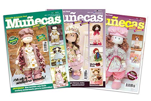 Coleccion 3 revistas de Muñecas de tela RUSAS paso a paso + 1 tela 50 * 50cm de regalo