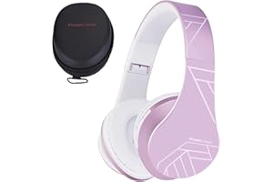 Słuchawki douszne dla dzieci, PowerLocus P2 dla dzieci z ograniczoną głośnością do 85db, słuchawki bezprzewodowe i przewodowe, składane, regulowane słuchawki douszne, wygodne, z wbudowanym mikrofonem,