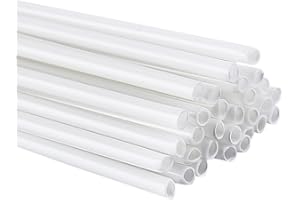 OLYCRAFT 30Pcs tube Rond en Plastique ABS de 25cm de Longueur Tube de Modèle en Plastique Blanc Tiges 1mm de Diamètre Intérieur et de 2mm de Diamètre pour Décorations Fabrication