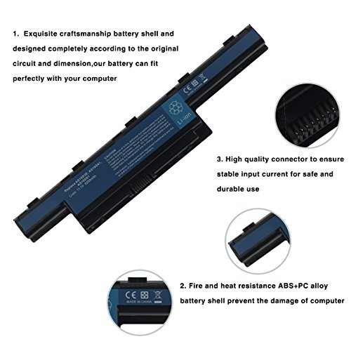 Laptop Akku Batterie für Acer Aspire 5552G 5750 5560V3 5560G 5733 5733Z 5736Z 5741 5741G 5741Z 5741ZG 5742 5742G 5742Z 5742ZG 7560 7560G 7741 7741G 7741Z 7741ZG 7750 7750G 7750ZG AS5741 AS10D31 AS10D51 AS10D61 AS10D71 Notebook Battery [Li-ion 10.8V 5200mAh] - 5