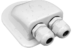 Sekesoer Solar Double Cable Entry Glands , PV Waterproof cable connector, Waterproof class IP68 , with ABS Dual Cable Entry Housings for RV, Caravan, Marine, and Boat Solar Panels-White
