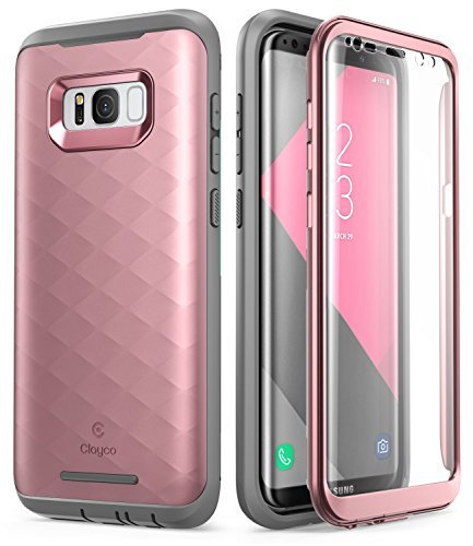 Carcasa Clayco  Hera Series  Para Galaxy S8  Plus  Carcasa Resistente con Protector de Pantalla Integrado Para Samsung Galaxy S8  Plus  Version 2017   Rose-oro 