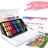 pintura juguetes madera 【Colores de alta calidad】El set de pintura de acuarela WOSTOO ha sido cuidadosamente seleccionado por un equipo de artistas: los colores son vibrantes, fuertemente pigmentados, claros y nítidos.