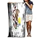 Produktbild Ewtretr Strandtücher Microfiber Fast Drying Bath Towels Swimming Camping Towel, Adults Spa Bath Towel 31x51 Inches Illinois State Grunge Flag United States America