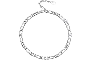 U7 Damen Mädchen Fußkette Armband Ankerkette/Panzerkette/Figarokette/Weizenkette/Kordelkette Fußkettchen Sommer Strand Klassische Fußbändchen Fußschmuck Modeschmuck für Valentinstag