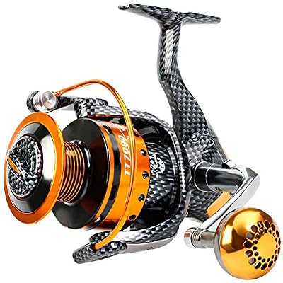 Sougayilang Cannes à pêche - 12+1 BB avec moulinets légers et lisses, traînée puissante en fibre de carbone pour pêche au sel et en eau douce, TT1000