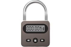 Metalltimerlås, multifunktionellt elektroniskt timerlås USB uppladdningsbart timer hänglås med en maximal timer på 999 timmar inbyggt smart chip och digital timerbrytare