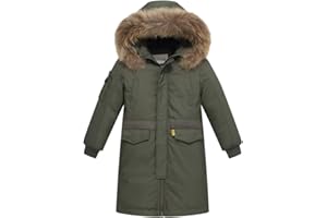 FTCayanz Bambini Giubbotto Piumino Invernale Ragazzi Ragazze Caloroso Cappotto con Cappuccio