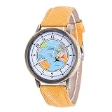 YEARNLY Kinder-Uhr Mädchen-Uhr für Kinder Jungen-Uhr Silikon-Kautschuk Armband-Uhr Uhr Waffen Motiv Lern-Uhr Schwarz, Blau, Grün, Gelb, Weiß, Braun