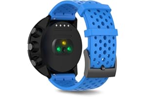 Ficocean 24mm silikonowy pasek do zegarka, zastępczy pasek fitness sport pasek zegarka akcesoria kompatybilny z Suunto 9/Suunto 9 Baro/Suunto 7/Suunto D5/Suunto Traverse