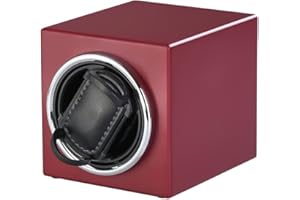 LINGFANSTORE Automatische Uhrenbeweger Box Single Uhrenbeweger PU Leder Uhrengehäuse mit leisem Motor Batteriebetrieb Oder Netzteil für Automatikuhren…