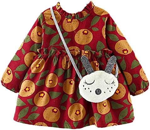 Baby Grils Boys Outwear Down Vest Autumn Winter Lightweight Warm Windproof/Toddler Baby Girls Long Sleeves Fruits Leaf Print Lace Princess Dress+Bag Sets