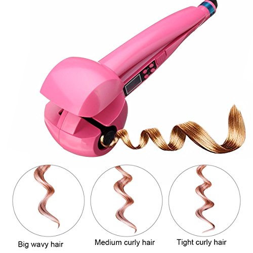 Curling Wimpernzange Keramik Roller Eisen Wave Maschine Dampfgarer Magic Automatische Keramik Curling Werkzeug (Euro-Stecker) (Pink) - 5