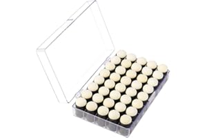 WingFly 40pcs Finger Schwamm Daubers mit Aufbewahrungsbox, Malschwämme Sponge Daubers Set Finger Anstrich Satz für Karten bildende Malerei Zeichnung (Schwarz)