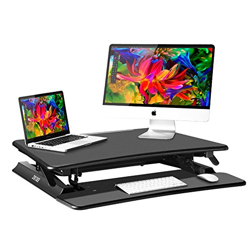 Easy Lift Healthy Adjustable Engineering Preassembled Sit Stand Desktop ZHIKE Computer Workstation 19.7