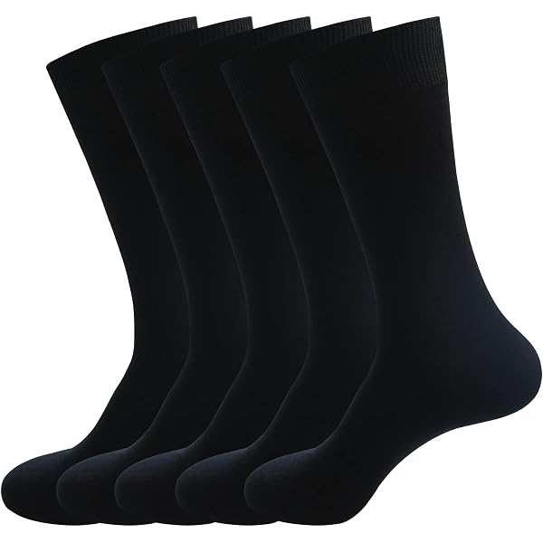 6 Pairs Circulatory Diabetic Socks for Men | Premium Quality With Extra Stretch | Gentle Grip | Non-Elastic Calf for Swollen Feet & Legs | One Size 6-11 UK, Black Diabetic 6