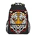 Produktbild Angry Tiger Head Maskottchen Rucksack Wasserdicht Schulrucksack Gym Rucksack Schwarz Tier Laptop Tasche Outdoor Reise Tasche für Kinder Jungen Mädchen Frauen Herren