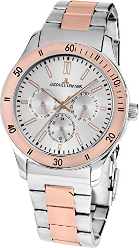 Jacques Lemans Unisex-Armbanduhr Rome Sports Analog Quarz Edelstahl 1-1691ZI Jacques Lemans Unisex-Armbanduhr Rome Sports Analog Quarz Edelstahl 1-1691ZI