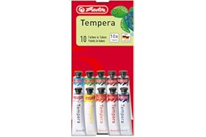 herlitz gouache en tube, couleurs assorties, boîte de 10,