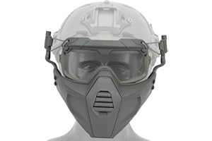 OAREA FAST - Gafas protectoras para casco con máscara facial extraíble para airsoft, paintball, fiesta de Halloween