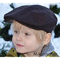 Schiebermütze Leinen dunkelblau