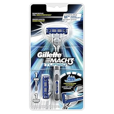 Gillette Rasoir pour Homme Mach3 Turbo + 1 Lame Supplémentaire