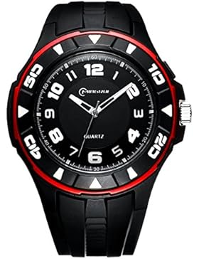 Jugendliche Quartz uhr,30 meter wasserdichte armbanduhr Große zifferblatt uhr Student Junge Pin buckle armband-J