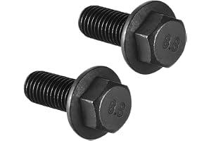 sourcing map 2 st. fläns bult vänster handgänga 8,8 graders kolstål svart M10 x 25 mm de