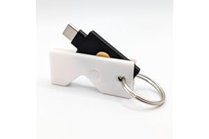 Printbtw Étui de protection pour Yubikey 5C NFC (USB-C) résistant aux rayures (blanc)