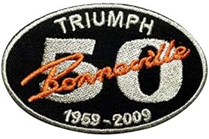 SIGITASTRADING Triumph Bonneville Sports Motorcycle Cafe Racer parche patch bordado con logotipo para planchar de hierro en apliques