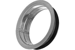 STEINBERG14 100mm / 4" Collar with Rubber Seal, Spiral Duct, Pipe Connector, Flange