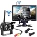 Produktbild OBEST Rückfahrkamera-Set, 17,8 cm (7 Zoll) TFT-LCD-Monitor und kabelloser Infrarot-Nachtsicht, wasserdicht, Weitwinkel-Überwachungskamera, LKW, Bus, Anhänger-Ausrüstung, 12 V / 24 V