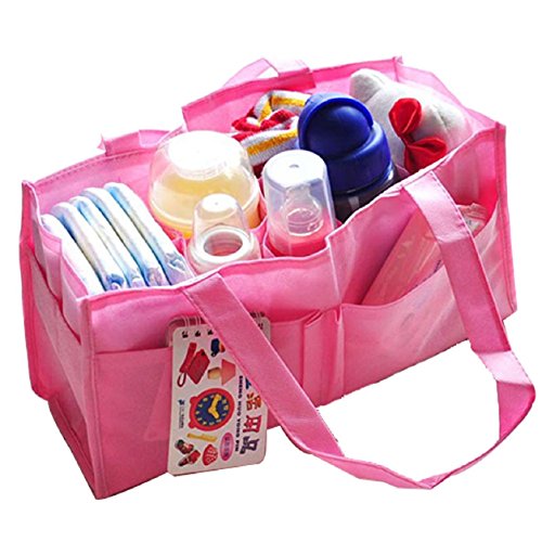 Malloom® Baby Nappy Changing Bags Multifunctional Nappy Maternity Bag (Pink)