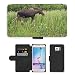 Produktbild GoGoMobile PU LEDER LEATHER FLIP CASE COVER HÜLLE ETUI TASCHE SCHALE // M00124005 Moose Baby Elche Durchsuchen Gras Tier // Samsung Galaxy S6 (Not Fits S6 EDGE)