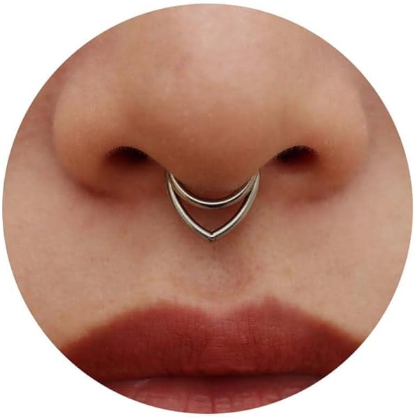 Ferro Di Cavallo Circolare Bilanciere Anello Per Setto Anello Al Naso Grado Di Impianto Anello Per Sopracciglio In Titanio Orecchino Per Cartilagine Estremit&agrave; A Sfera Solide Curve 16G 8mm 10mm