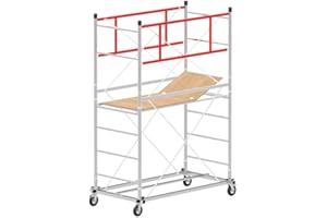 SC EDIL FABBRICA TRABATTELLI Échafaudage hauteur de travail 3,90 m en acier série M4 LUX BASE EXTRAIBLE - Fabriqué en Italie I SCEDIL