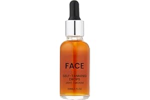 SHEFAVE Face Self Tanning Drops Bronzing Drops - Medium (30 ml) Add to Skin Care for Custom Face Tan - Natural Bronzer Face Tanning Drops Fake Tan Face Serum with Vitamin E, Natural & Cruelty Free