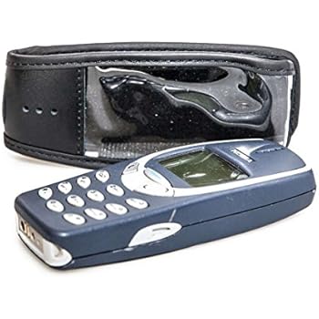 Caseroxx Sac Cuir Avec Clip Ceinture Pour Nokia 1800 En Cuir Veritable, Housse De Protection à Porter à La Ceinture (avec Fenêtre Transparente Antisalissure; Coloris Noir