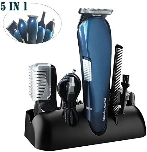 MINPE Mens Beard Trimmer, Professional Hair Clipper and Nose Hair Trimmer Electric Grooming Kit
