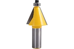 KATUR Fasen- und Kantenfräser 22.55 Grad, Hartmetall-Fasenfräser mit 1/2 Zoll Schaft, Holzfräser (1/2" Schaft 22.5 Grad)