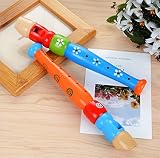 ♥ Loveso ♥-Spielzeug Pädagogisches Spielzeug-Geschenk für Kinder Bunte hölzerne Trompete Buglet Hooter-Signalhorn - 