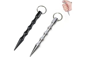 HEWJYDE 2er Set Kubotan Selbstverteidigung Emergency Hammer,Selbstverteidigung waffen legal Selbstverteidigung Frauen,Silver und Schwarz,Kubotan fur Unterwegs