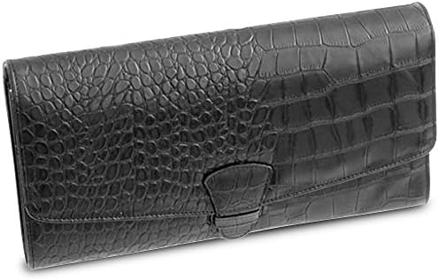 Mock-Croc Faux Leather Travel Wallet
