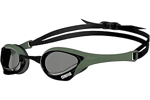Arena Cobra Ultra Swipe Unisex Adult Racing Swimming Goggles, Swimming Pool Goggles with Curved Lenses, Anti-Fog, UV Protection, 5 Interchangeable Nose Bridges