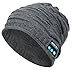 Produktbild CoCo Fashion drahtlose Bluetooth-Mütze mit Musik phone Freisprech -Stereo-Kopfhörer-Kopfhörer-Lautsprecher-Mikrofon für Fitness Outdoor Sport Wandern Weihnachtsgeschenke (Einheitsgröße, MZ012_Grau)