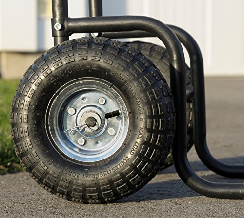 ShelterLogic Kaminholzwagen Edelstahl, Brennholzkarre und Holzkorb für Kaminholz; Kaminholzwagen mit Rollen für Innen- und Außenbereich - 2